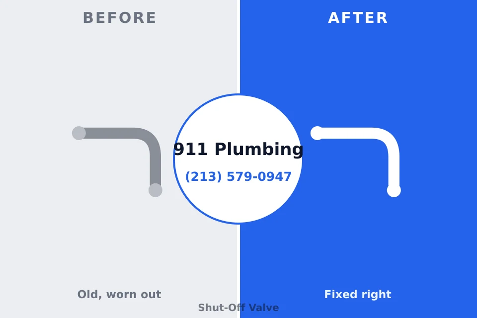 Before and after: plumbing repair Palm Springs, CA